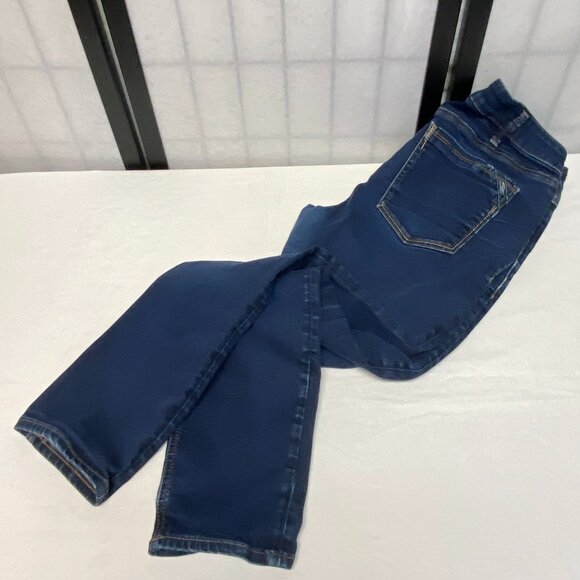 Silver MidRise Skinny Stretch Light Distress Aiko Ankle Jeans Dark Denim Wash 33 - Picture 10 of 13